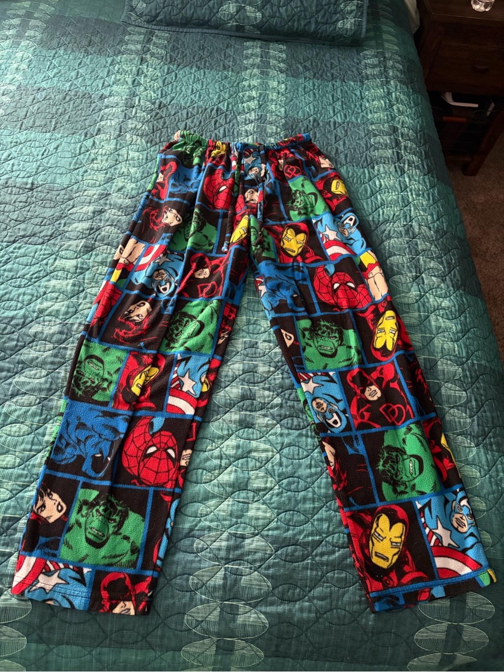 Marvel Boys Multicolor Superhero Fleece Pajama Pants